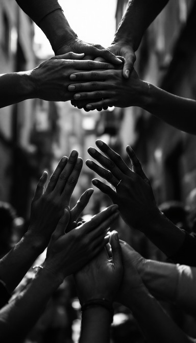 Team Rise Hand Shadow Free Together We Rise Image - Hands, Silhouettes, Unity | Download at ...