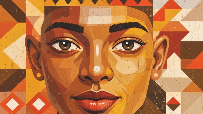 Free Geometric Cultural Portrait Image - Portrait, Geometric, Abstract ...