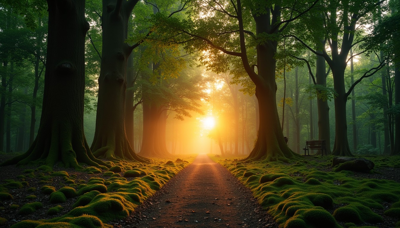 Free Enchanted Forest Path Image - Forest, Path, Sunbeams | Download at ...