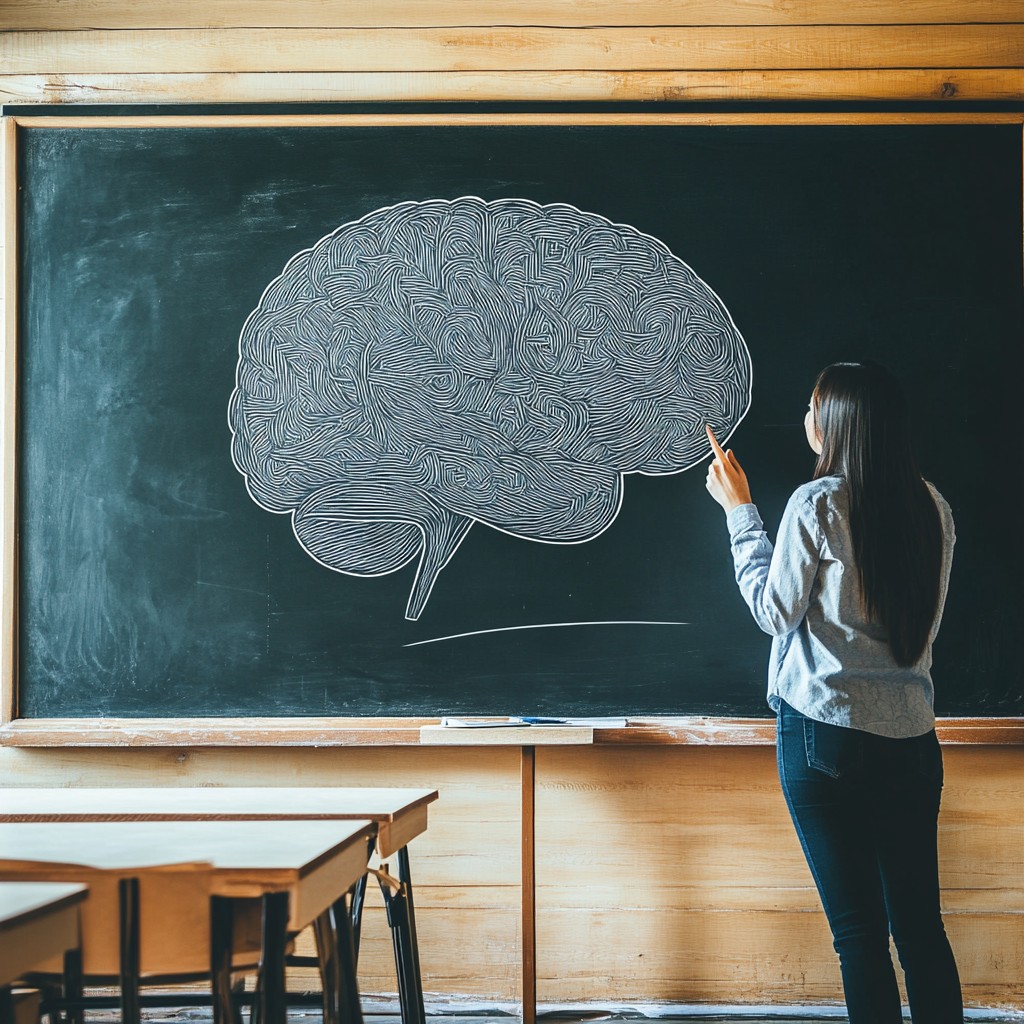 Free Brain Drawing Chalkboard Image - Education, Brain, Chalkboard ...
