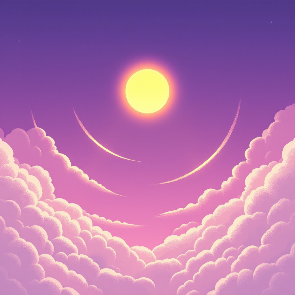 Free Dreamy Pixel Sky Photo - Pixel, Minimal, Sun | Download at StockCake