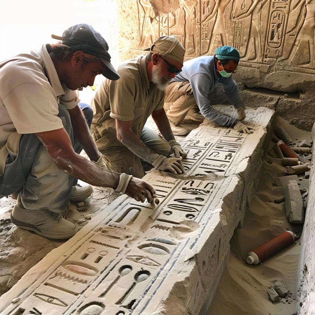 Free Archaeologists at Work Image - Archaeology, Hieroglyphics ...