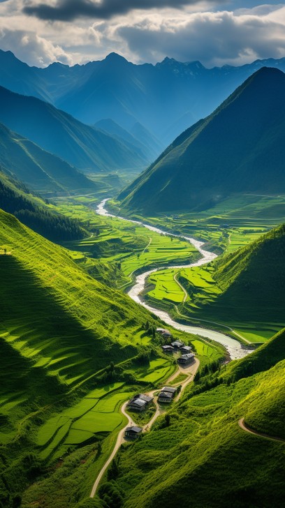 Valley Overview Free Majestic Valley View Image - Valley, Mountains, Clouds | Download ...