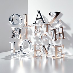 Free Floating Crystal Typography Image - Typography, Dimensional ...
