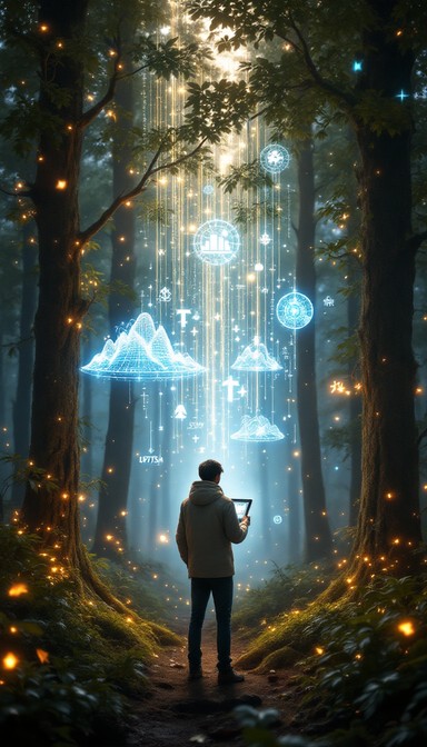 Free Digital Forest Explorer Image | Download at StockCake