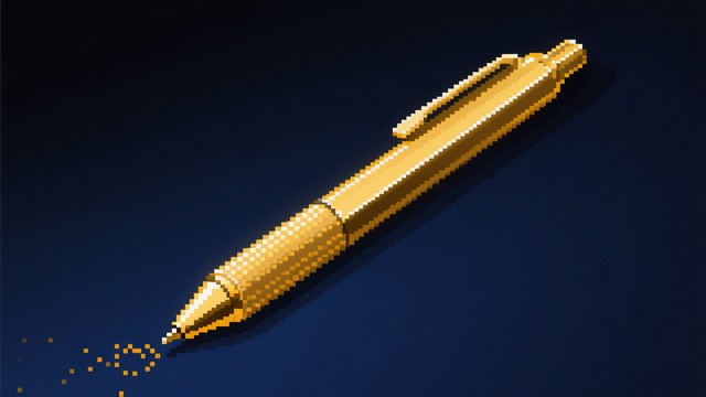 Free Golden Pixel Stylus Image | Download at StockCake