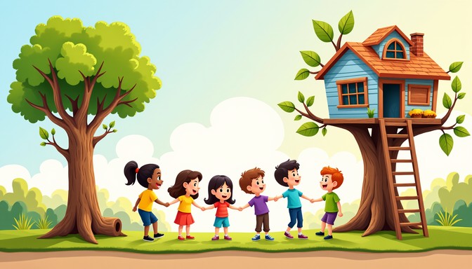 Download Friends Building Together Image - Treehouse, Children, Play ...