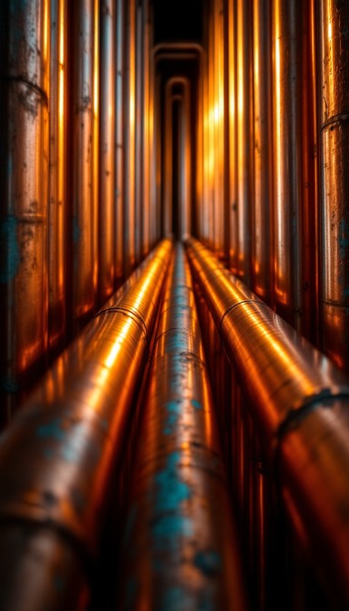 Free Copper Pipes Ascending Image - Copper, Industrial, Pipes ...