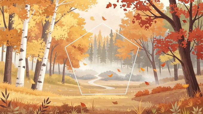 Misty Setting Free Misty Autumn Path Image - Autumn, Forest, Geometric | Download at ...