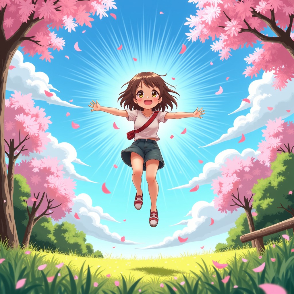 Spring Time Joy Free Springtime Joy Leap Image - Anime, Joy, Sakura | Download at StockCake