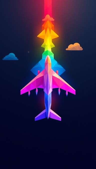 Free Rainbow Aircraft Ascending Image - Aircraft, Airplane, Plane ...