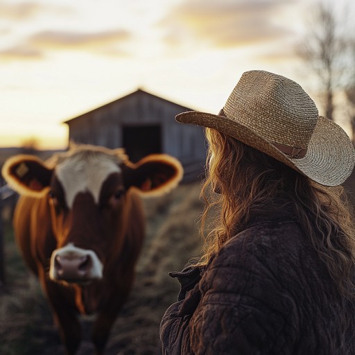 Free Cow with woman Image - Sunset, Woman, Cow | Download at StockCake
