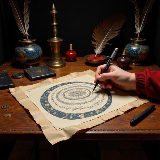 Tracking Calligraphy Free Calligraphy in Progress Image - Calligraphy, Parchment, Quill ...