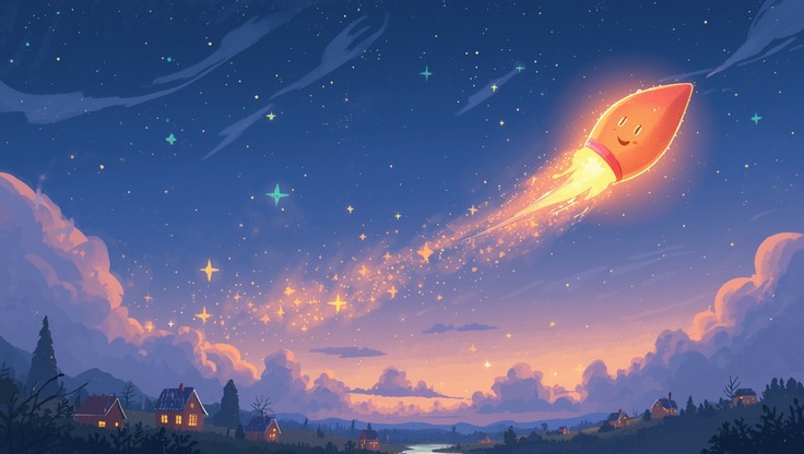 Free Meteor's Magical Journey Image - Meteor, Illustration, Whimsical ...