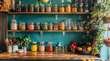 Oraghnized Ingeredients Free Organized Kitchen Shelf Image - Kitchen, Shelves, Spices ...