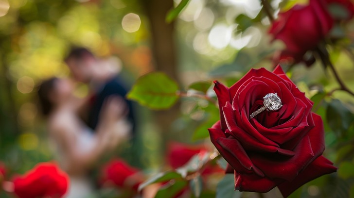 Free Romantic Engagement Blossom Image - Rose, Engagement, Ring ...