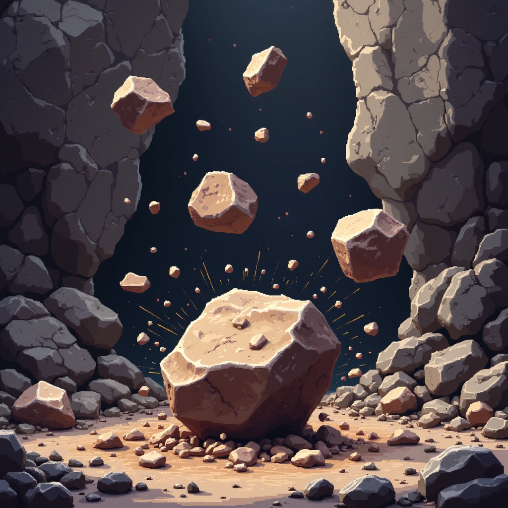 Rock Particles Falling Free Falling Rock Impact Image - Rockslide, Boulders, Cave | Download ...