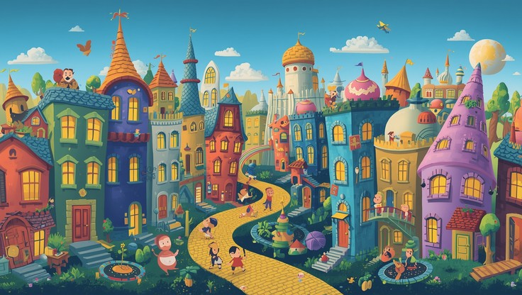 Free Whimsical Fantasy Town Image | Download at StockCake