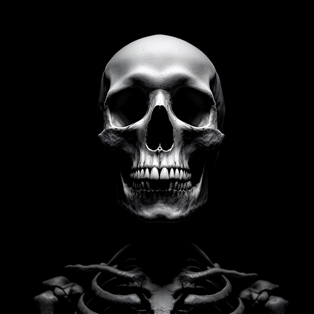 Squeleton Portrait Free Dramatic Skeletal Portrait Image - Skeleton, Bones, Anatomy ...