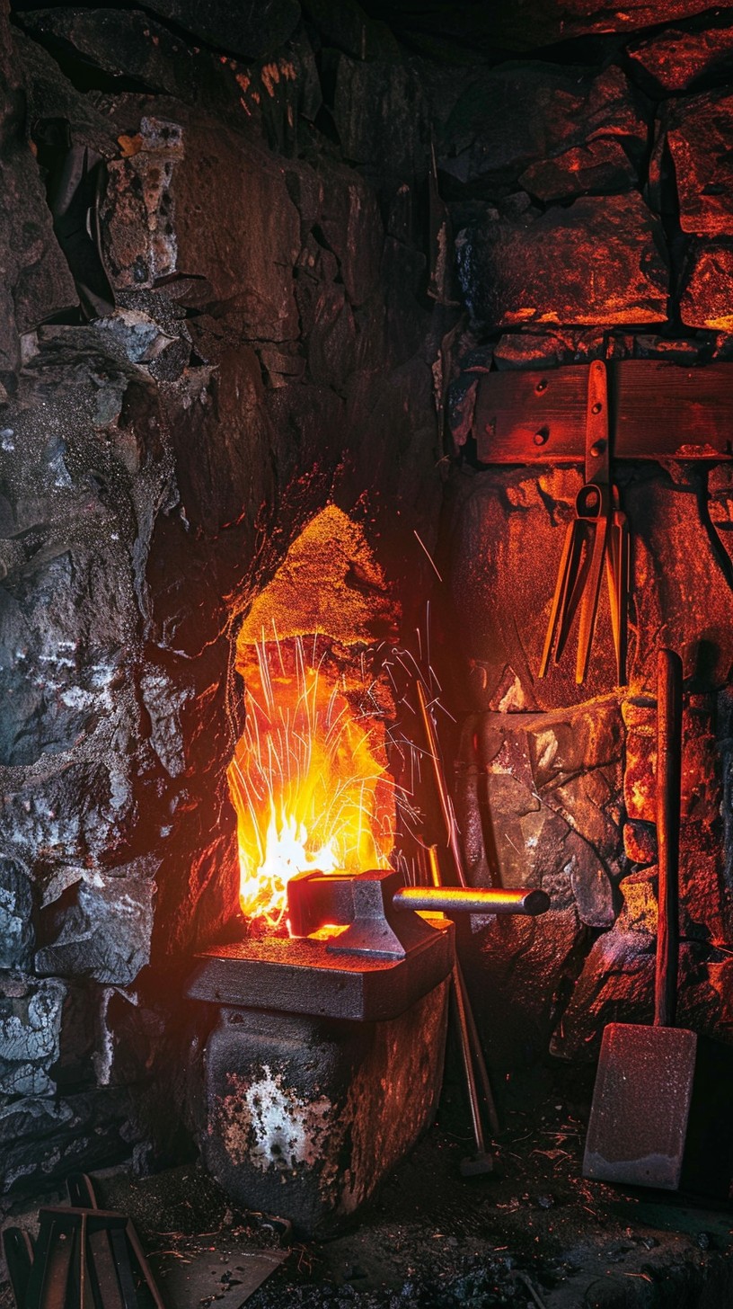 Forge Rocks Glow Free Fiery Forge Glow Image - Forge, Fire, Anvil | Download at StockCake