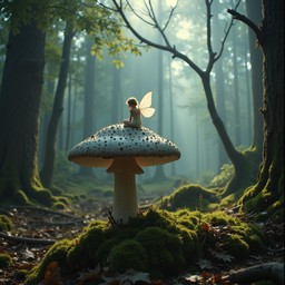 Free Enchanted Mushroom Fairy Image - Fairy, Mushroom, Forest ...