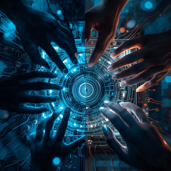 Free Human-Digital Connection Image - Technology, Hands, Circuits ...