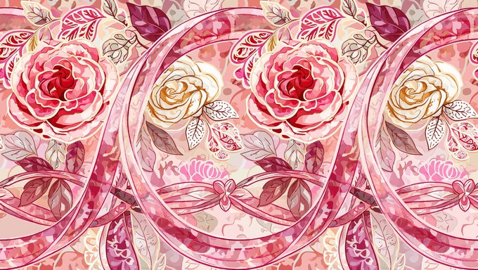 Free Romantic Rose Pattern Image - Roses, Floral, Botanical | Download ...