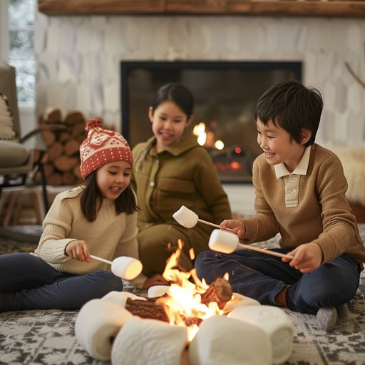 Free Cozy Fireside Fun Image - Children, Fireplace, Marshmallows ...