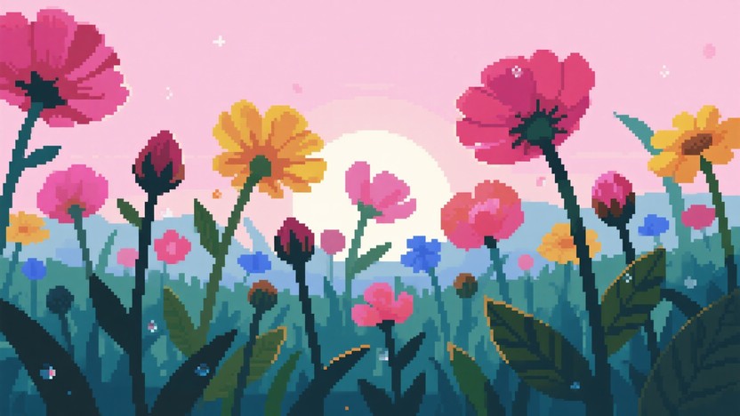 Free Pixelated Dawn Blooms Image - Flowers, Pixel, Dawn | Download at ...