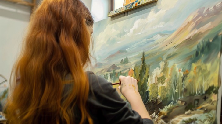 Free Artist Creating Masterpiece Image - Art, Painting, Landscape ...