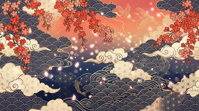 Free Japanese Pattern Tapestry Image - Japanese, Patterns, Anime ...