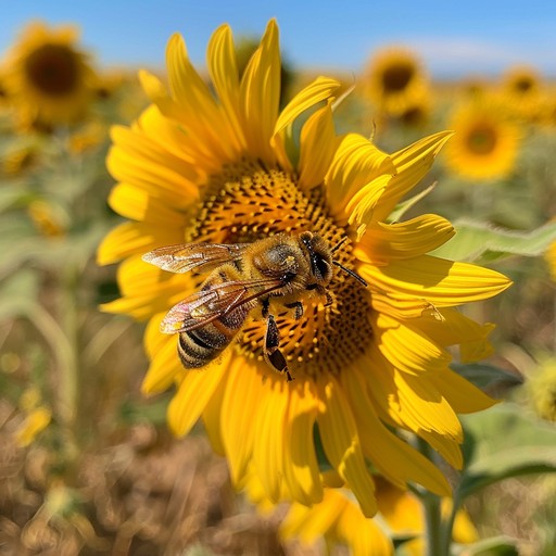 Free Bee on Sunflower Image | Download at StockCake