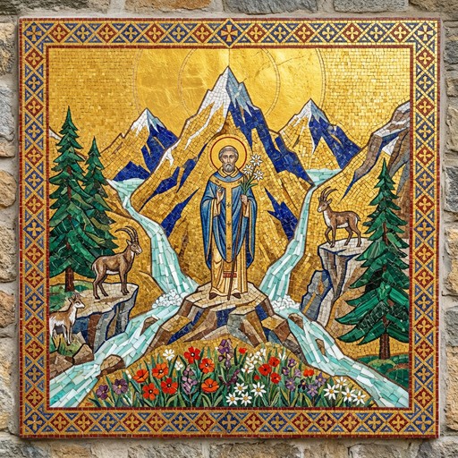 Free Sacred Mountain Mosaic Image - Mosaic, Byzantine, Saint | Download ...