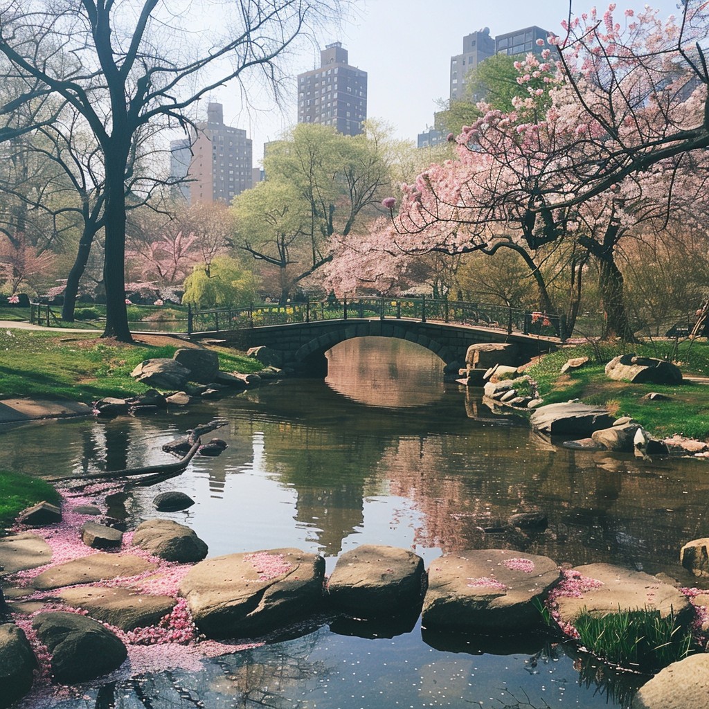 Springtime Park Picture Free Springtime Park Serenity Image - Spring, Park, Cherry Blossoms ...