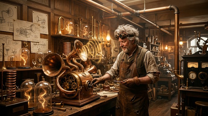 Steam Punk Sound Machine Free Steampunk Sound Scientist Image - Steampunk, Inventor, Victorian ...