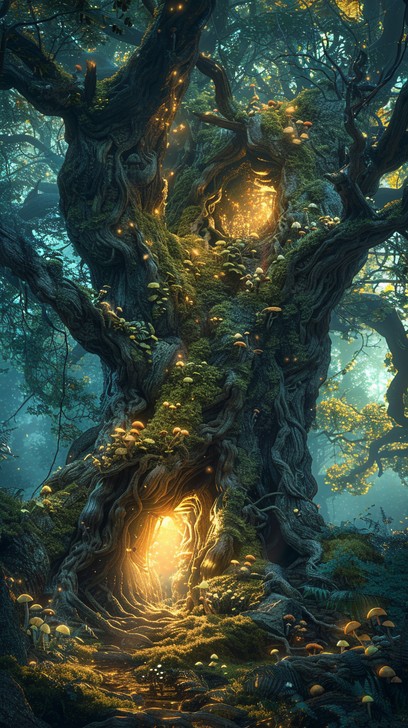 Free Enchanted Forest Scene Image - Enchanted, Forest, Magical ...