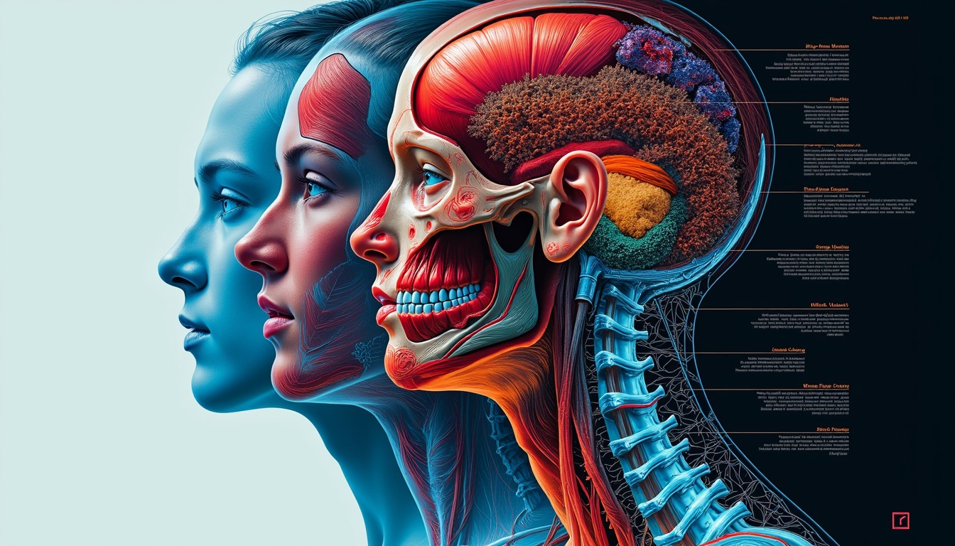 Free Layered Anatomical Profile Image - Anatomy, Profile, Dissection ...