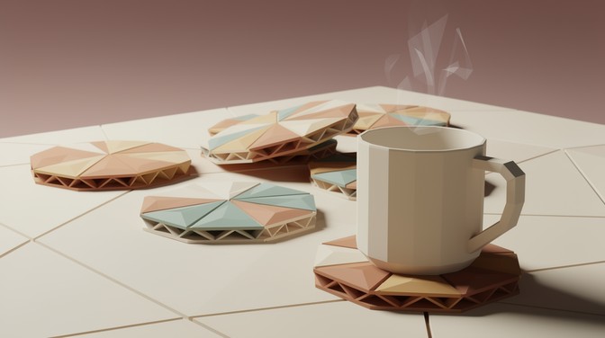 Free Geometric Coaster Collection Image - Coasters, Geometric, Low-poly ...