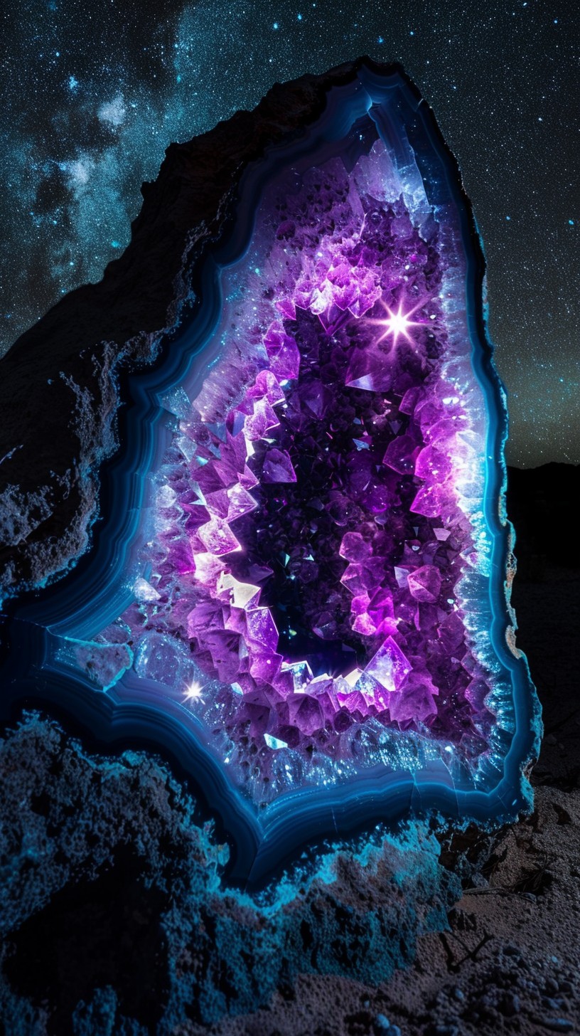 Free Starry Geode Night Image - Geode, Crystals, Stars | Download at ...