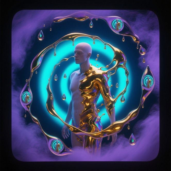 Violet Transforms Free Liquid Golden Transformation Image - Transformation, Metamorphosis ...
