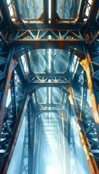 Free Industrial Gothic Architecture Image Bridge Industrial Steel