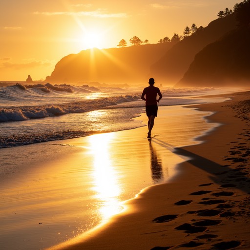 Free Golden Shore Runner Image - Sunset, Beach, Jogger | Download at ...