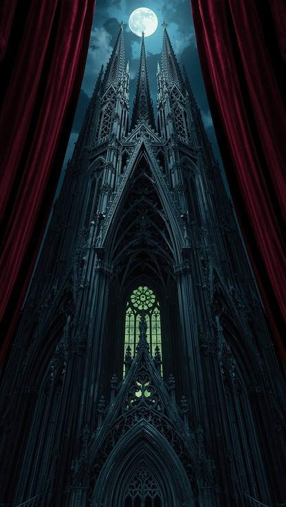 Free Moonlit Gothic Cathedral Image - Gothic, Cathedral, Spires ...