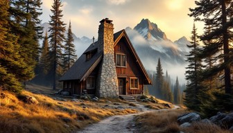 Free Mountain Cabin Dream Image - Cabin, Mountains, Forest | Download ...