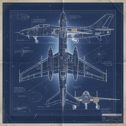 Free Aircraft Blueprint Design Image - Blueprint, Aircraft, Airplane ...