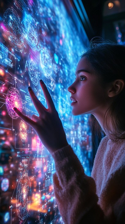 Futureistic Display Free Futuristic Interactive Display Image - Woman, Technology ...
