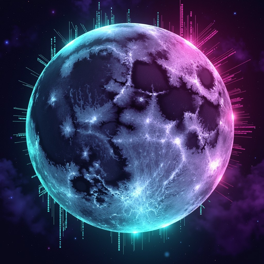 Free Digital Moon Glitch Image - Moon, Cyberpunk, Neon | Download at ...