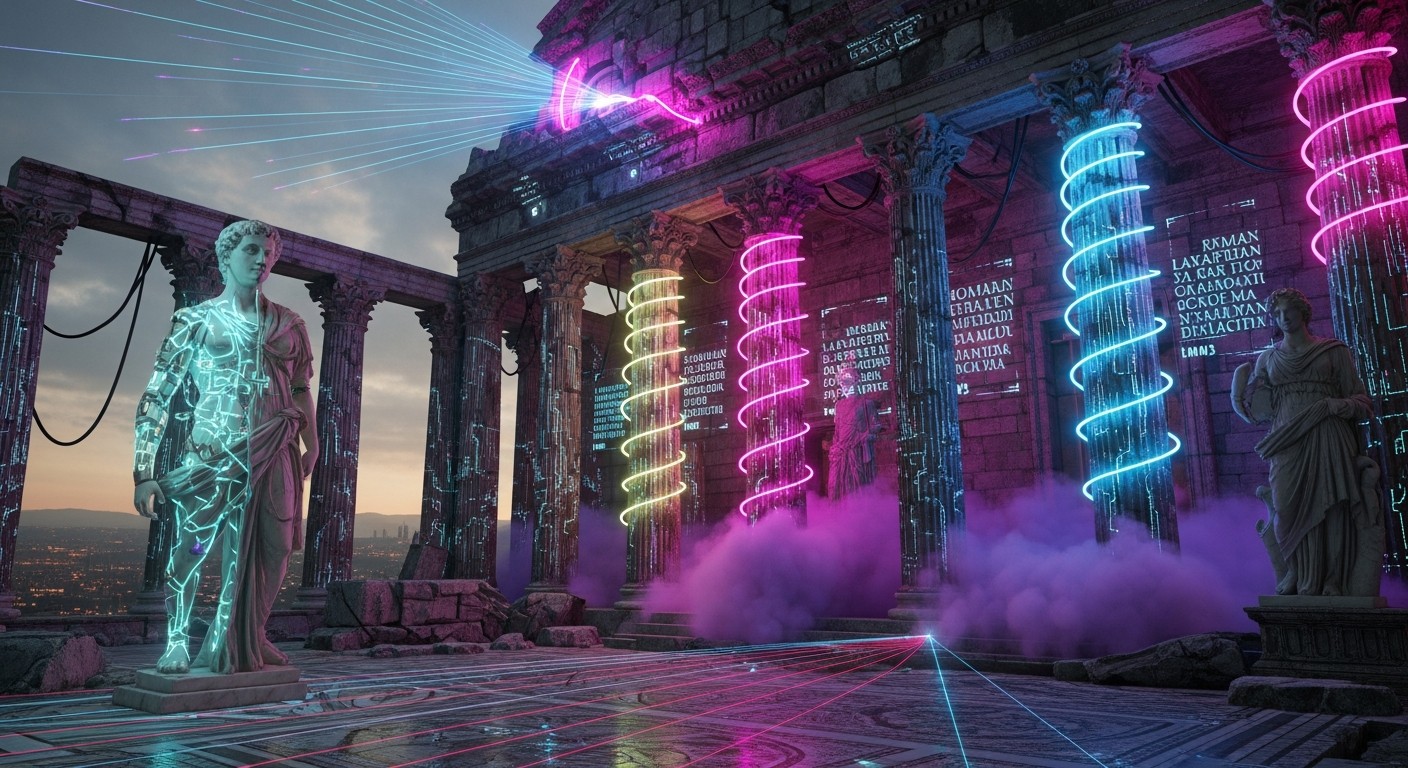 Free Neon Ancient Ruins Image - Cyberpunk, Neon, Ancient | Download at ...