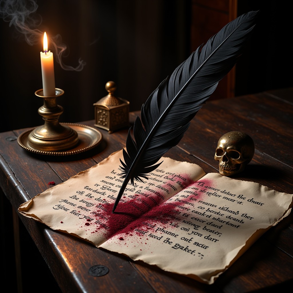 Free Raven's Dark Message Image - Quill, Raven, Gothic | Download at ...