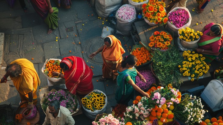 Free Temple Flower Market Image - Temple, Flowers, Market | Download at ...